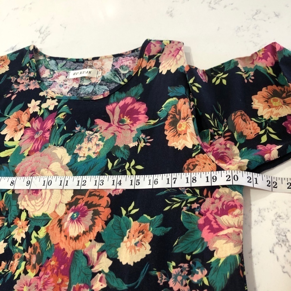 RV XUAN midi 3/4 sleeve floral dress size:XXL - Picture 9 of 11